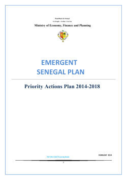 emergent senegal plan - ministere de l`economie et des finances