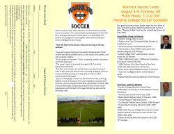 (includes camp t-shirt) Please bring your own ball