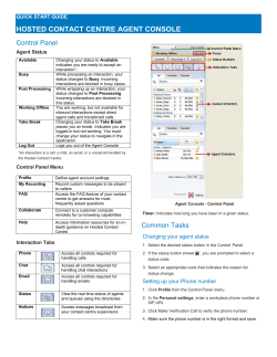 hosted contact centre agent console