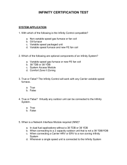 Infinity System Training Exam