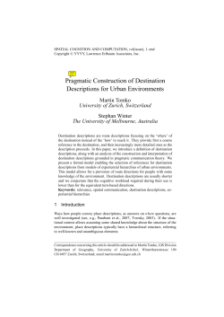 Pragmatic Construction of Destination Descriptions for Urban