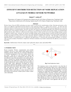 efficient distributed detection of node replication attacks in