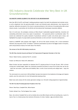 IOG Industry Awards Celebrate the Very Best in UK Groundsmanship