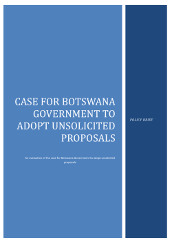 An evaluation of the case for Botswana Government to adopt