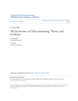 The Economics of Telecommuting: Theory and Evidence