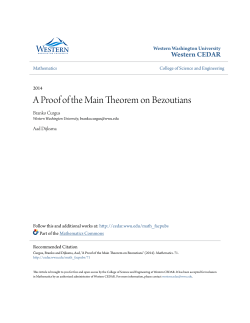 A Proof of the Main Theorem on Bezoutians