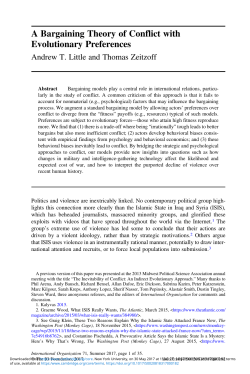 A Bargaining Theory of Conflict with Evolutionary Preferences