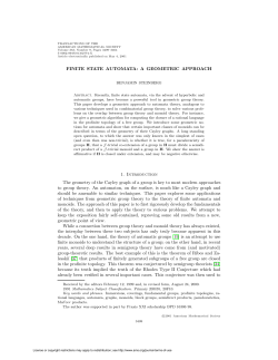 FINITE STATE AUTOMATA - American Mathematical Society