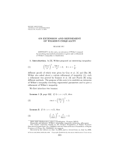 on extension and refinement of wilker`s inequality