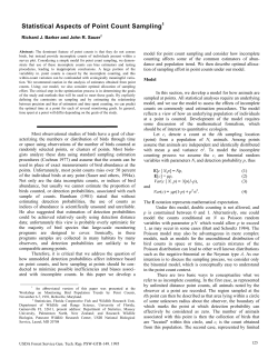 Statistical Aspects of Point Count Sampling