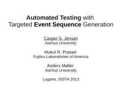 Automated Testing with Targeted Event Sequence Generation