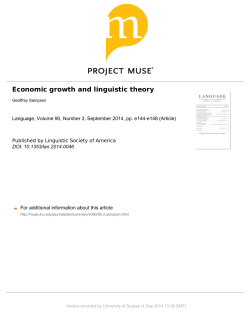 Economic growth and linguistic theory