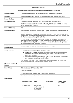 Game of Chance - Cricket Australia