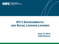 Presentation by Morgan Landy, IFC on Dinant