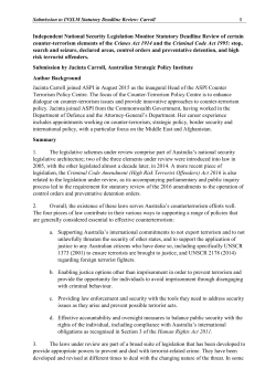 Independent National Security Legislation Monitor Statutory