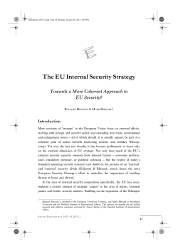 The EU Internal Security Strategy