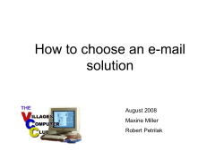 How to choose an e-mail solution