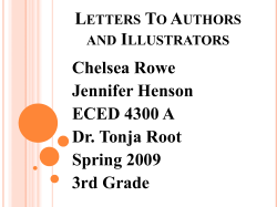 Letters To Authors and Illustrators
