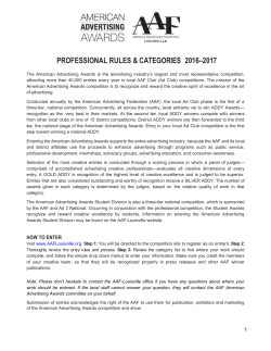 Professional ADDY Rules 2016-2017