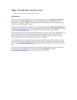 Magic: The Gathering Comprehensive Rules