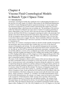Chapter 4 Viscous Fluid Cosmological Models in Bianch Type