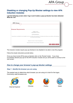 Disabling or changing Pop-Up Blocker settings to view APA
