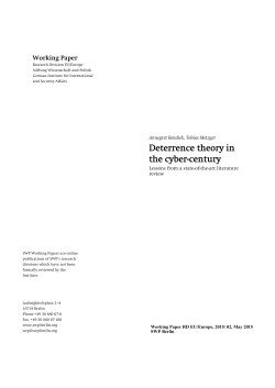 Deterrence theory in the cyber-century