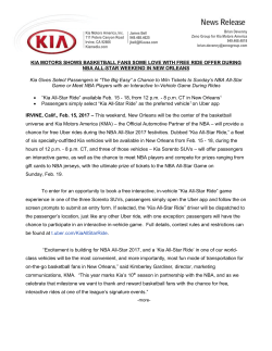 In addition to the “Kia All-Star Ride,”