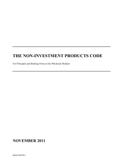 The Non-Investment Products Code (NIPS code)