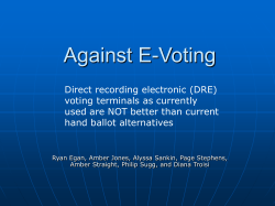 Against E-Voting - Duke Computer Science