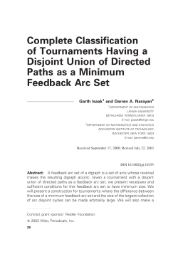 Complete classification of tournaments having a