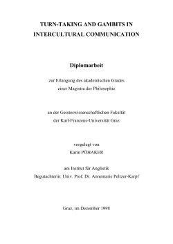 turn-taking and gambits in - European Centre for Modern Languages