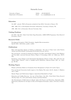 Marinella Leone: Curriculum Vitae