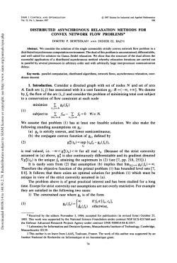 Distributed Asynchronous Relaxation Methods for Convex Network