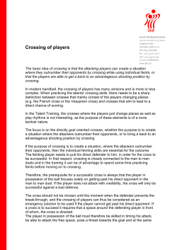 Crossing of players