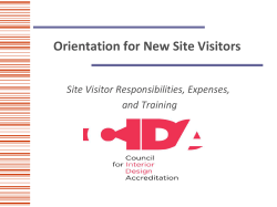 Site Visit Expenses - Council for Interior Design Accreditation