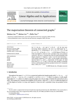 The majorization theorem of connected graphs