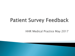 Patient Survey Feedback 2017 - Herne Hill Road Medical Practice