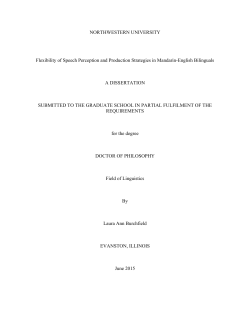 Flexibility of Speech Perception and Production Strategies in