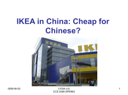 IKEA in China: Low-price for Chinese?