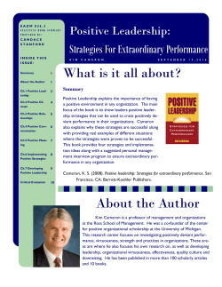 Postive Leadership-Strategies for Extraordinary