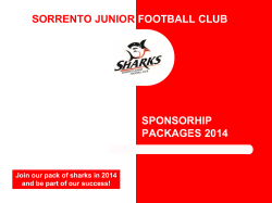 SORRENTO JUNIOR FOOTBALL CLUB SPONSORHIP PACKAGES