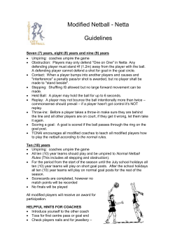 Modified Netball