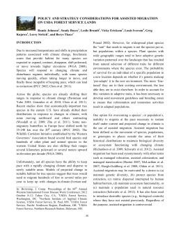 Policy and strategy considerations for assisted migration on USDA