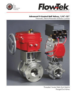 Advanced V-Control Ball Valves, 1/4&rdquo;-12&rdquo; Pneumatic