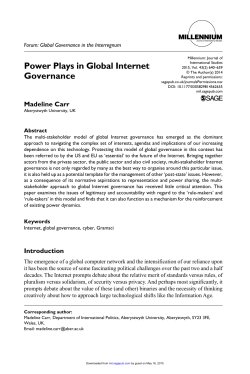 Power Plays in Global Internet Governance