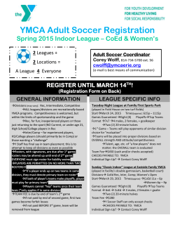 Adult Soccer Coordinator