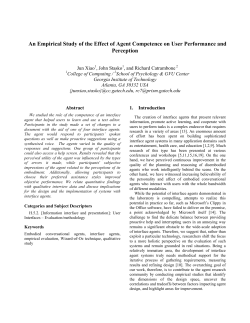 An Empirical Study of the Effect of Agent