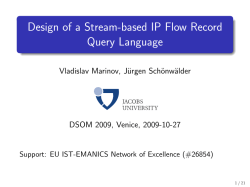 Design of a Stream-based IP Flow Record Query Language