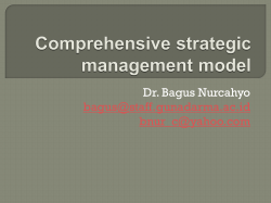 Comprehensive strategic management model